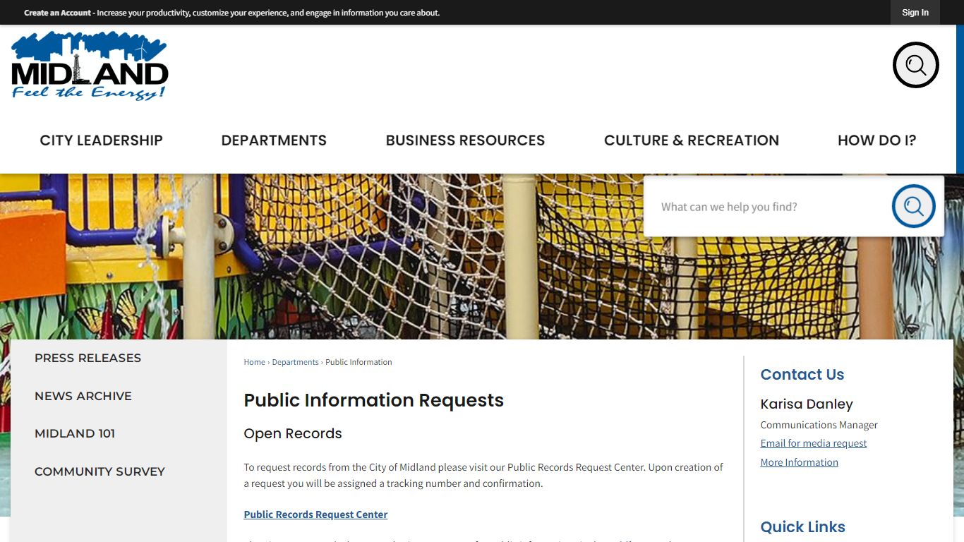 Public Information Requests | Midland, TX - Official Website